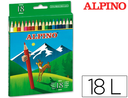 18 lápices de colores Alpino 656